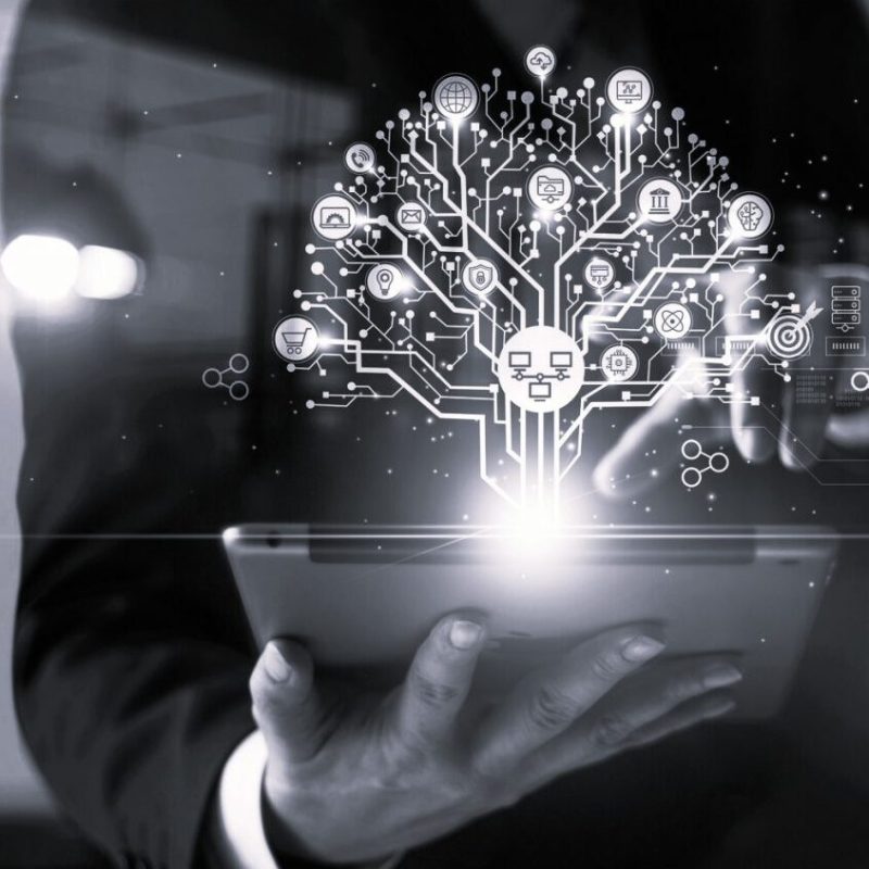 Digitale Visualisierung von Risikomanagement-Prozessen mit Datenanalysen und Schutzsymbolen