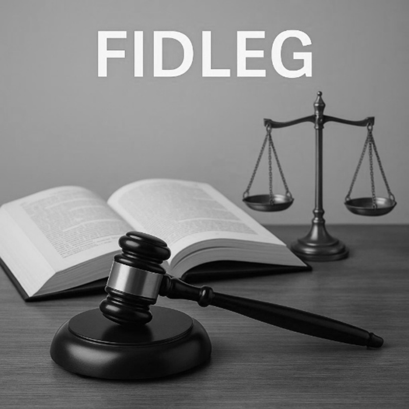 Richterhammer, Gesetzbuch und Waage als Symbol für FIDLEG und FINIG Grundkurs